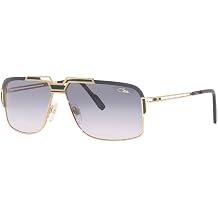 Cazal Legends Cazal 9103 001 Sunglasses Black/Gold/Grey Gradient Rectangle Shape 61mm Lens-61 Bridge-12 B-43 ED-65 Temple-140