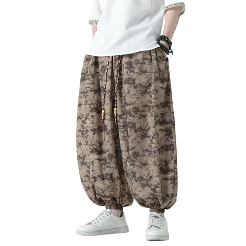 Men's Spring Summer New National Style Trend Retro Loose Harem Lantern Pants