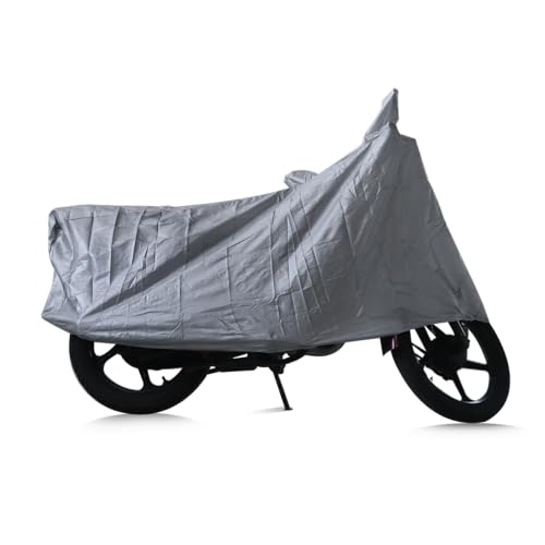 Image of TVS Racing Vehicle Cover with elastic - SC (Vehicle Cover) | Universal Bike Cover for TVS Two Wheelers| UV Protection and Dustproof| Elastic Fit |Silver