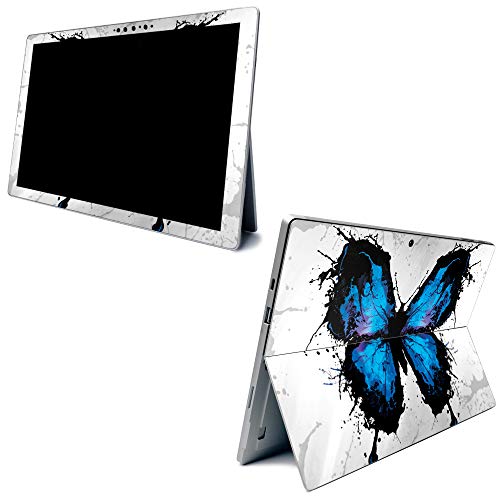 Image of MightySkins Carbon Fiber Skin for Microsoft Surface Pro 7 - Butterfly Splash | Textured Carbon Fiber Finish | Easy to Apply, Remove, and Change Styles | Made in The USA