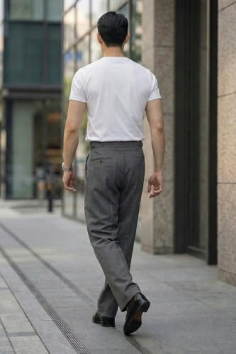 Image of Veirdo Men's Korean Style Pants with Modern Slim Fit Design, Comfortable Fabric, Casual & Smart Look, Perfect for Office and Outings (Sizes S to 2XL)