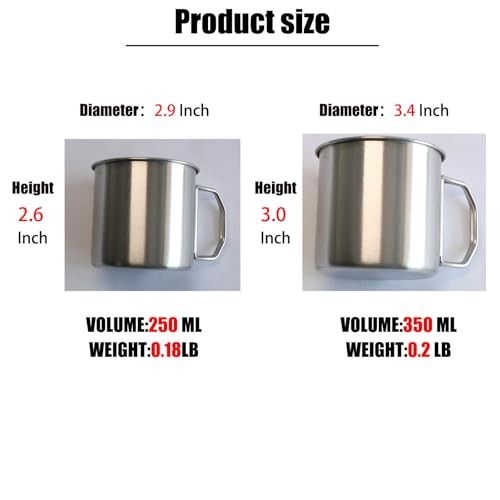 JouiiSiYa Camping Kettle & 2 Cups, Stainless Steel Camp Kettle – Lightweight Tea Pot for Open Fire, Portable with Carrying Bag (1.5L/1.6Qt) - Image 4