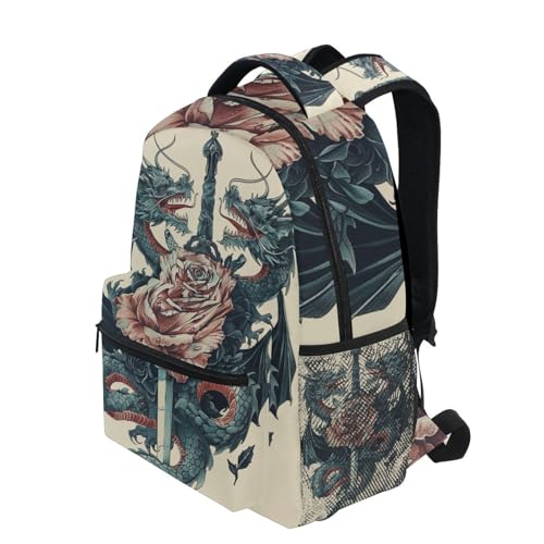 Elementary School Backpack for Boys Girls, Lightweight Printed Travel Backpack, Back to School Supplies, 15L3