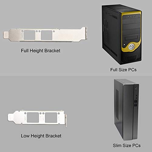 Tarjeta de Red Gigabit Ethernet de Doble Puerto PCI-E x1, Adaptador Controlador de Interfaz de Red con Chipset Intel 82575EB para Escritorios, Estaciones de Trabajo y Servidores, con Soporte para Agrupación de Enlaces y Disipador de Aluminio miniatura 4