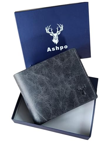 Wallet for Men, Full Grain Genuine leather wallet, bifold slim Elgant RFID Protected, Multiple 12 Card Holder Mens wallet (Blue)