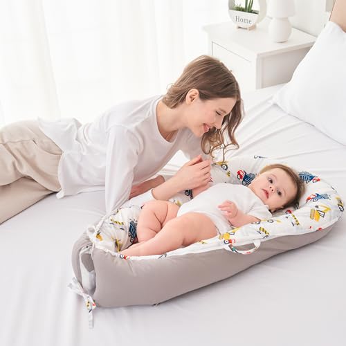 Image of Viviland Baby Lounger Snuggle Me Lounger Fits 0-24 Months Newborn Infant Babies, Truck