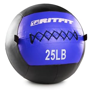RitFit Soft Medicine Ball for Strength and Conditioning Workouts | Wall Ball Soft Shell for Strength & Conditioning, Cross Training