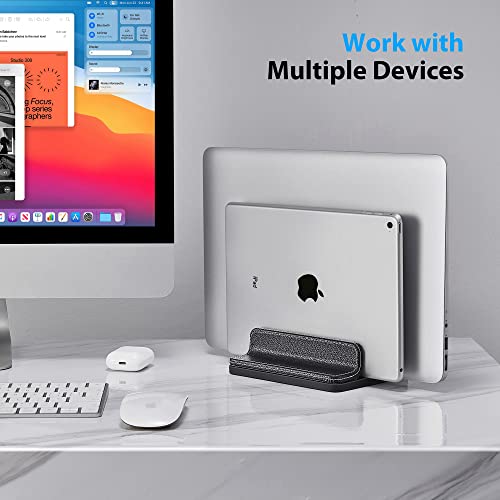 Soporte Vertical de Cuero para Laptop Ajustable miniatura 4