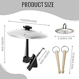 Goiicoln 2 Pack Car Cymbal Air Vent, Car Drum Cymbal Air Vent Set with Mini Drum Stick, Musical Instruments Crash-Ride for Most Vehicles, Silver Belly Dance Finger Cymbals for Music Lovers Fathers Day