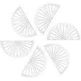 Amosfun Soportes para Servilletas 6 Unidades Transparentes en Diseño Semicircular para Cafetería y Hogar Organizador Práctico para Mesa y Fiesta