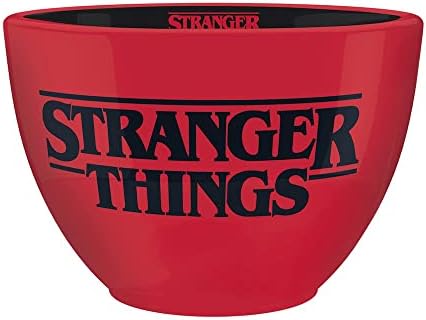 Pyramid International Stranger Things Mug (Logo Design) Large Ceramic Huggy Mug in Presentation Gift Box - Official Merchandise, Red, Black