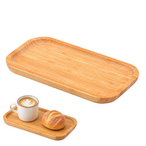 Image of Small Trays for Tea or Coffee, Bamboo Tray for Home Organisation