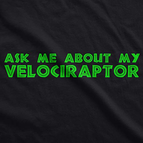 Crazy Dog T-Shirts Toddler Ask Me About My Raptor Cool Dinosaur Flip T Shirt For Kids (Black) - 5T #TOP2