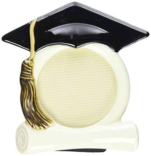 Cosmos Gifts 10417 Fine Porcelain Graduation Cap Small Picture Frame