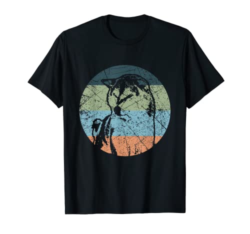 Retrò Cane Silhouette - Vintage Shiba Inu Maglietta