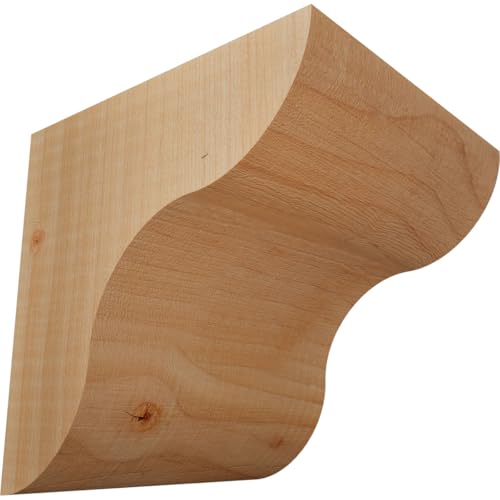 Ekena Millwork COR06X06X06CAR00SDF 5 1/2"W x 6"D x 6"H Carmel Smooth Corbel, Douglas Fir