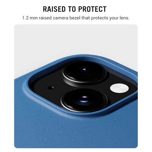 Image of DailyObjects iPhone 15 Stack Classic Magnetic Case Cover | Compatible with Magsafe | Camera & Body Protection | Shock /Scratch Proof| Dual Hybrid Protection | Wireless Charging - Indigo Blue