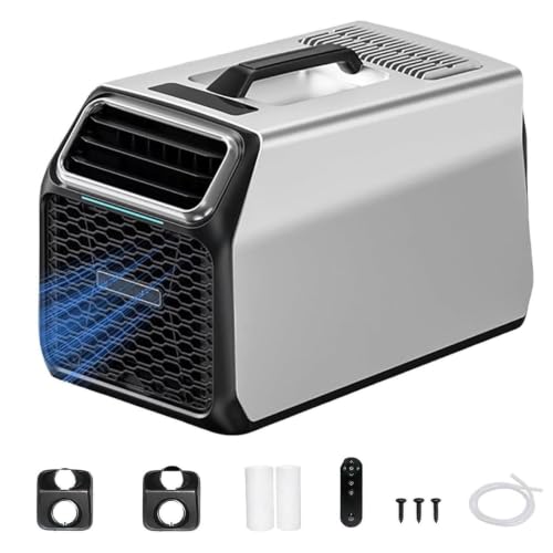 menglanchang 1400W Portable RV Air Conditioner, 5000 BTU Home Camping AC Unit Silver-110V