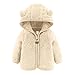 Fleece Jackets for Toddlers Girls Boys Cute Hoody Jacket Winter Toddler Baby Hoodie Coats Zip Up Outerwear Warm Fuzzy Plush Wool Lamb Coat Kids Christmas Sweatshirt Clothes Outfits