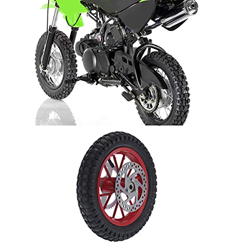 Mini Bike Wheel,Rear Wheel Dirt Bike wheels tyre 12.5x2.75in Mini Rear Wheel AntiSkid Rubber Steel Alloy for 2 Stroke Dirt Bike(C (red)) by Tbest - Used condition - Image 6
