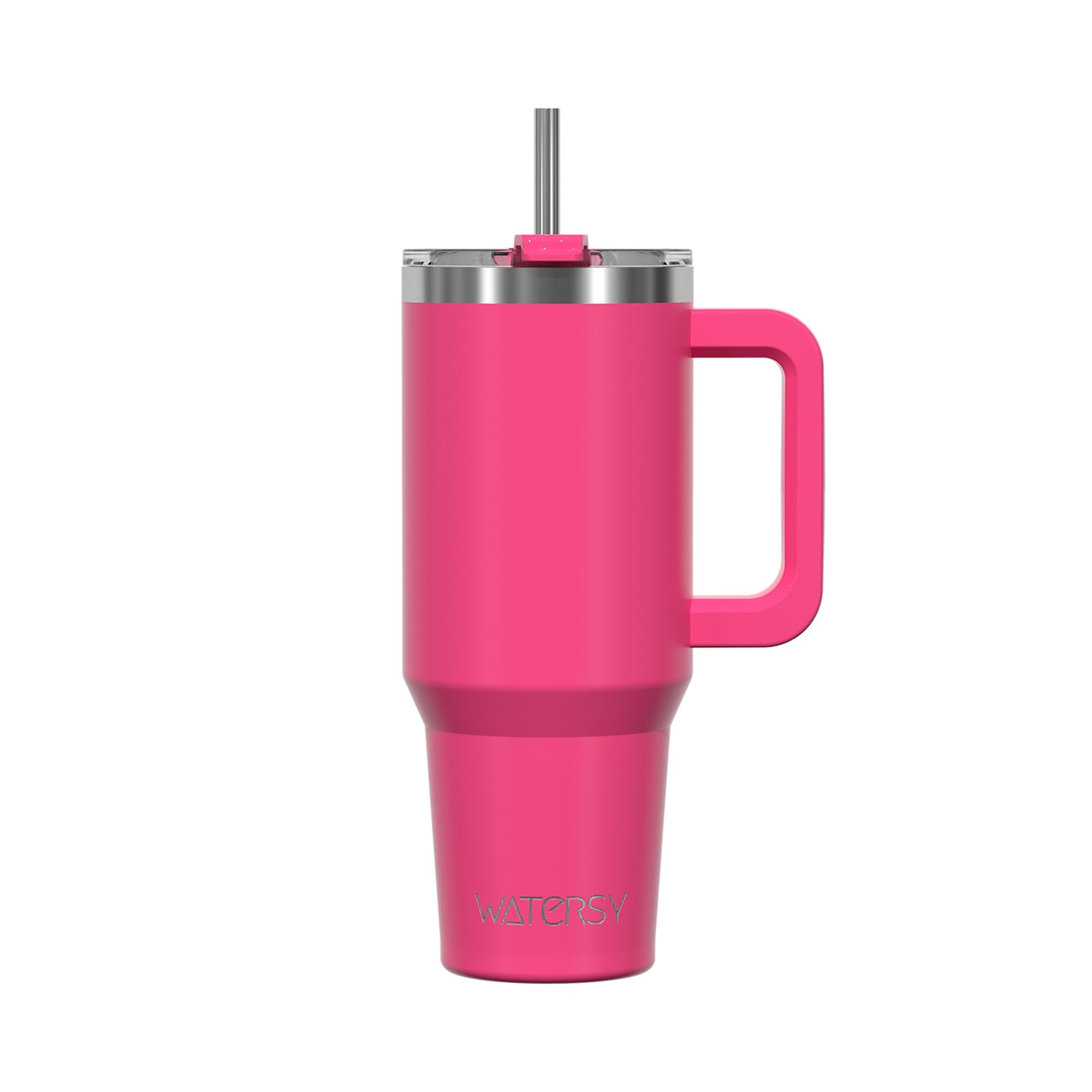 WATERSY Travel Mug Coffee Cup 30oz Tumbler Straw Lid and Handle