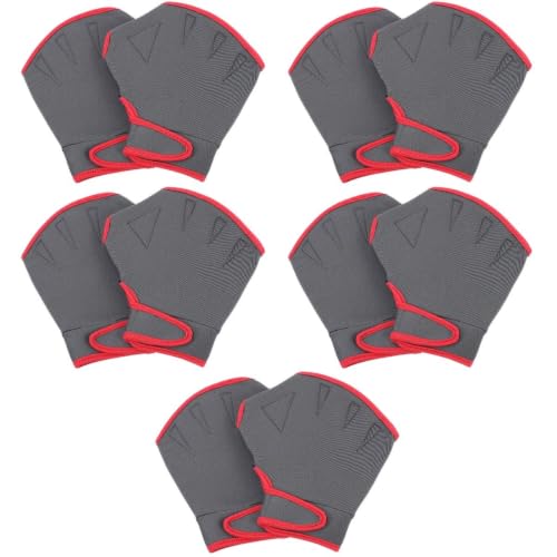 5 Pairs Swimming Flippers Nylon Webbed Gloves