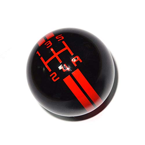 Smkj 5 Speed Red Line Shift Knob Black Car Gear Stick Shift Shifter Knob Automatic Manual Shifter Knob Suitable For Most Transmission Vehicles #TOP4
