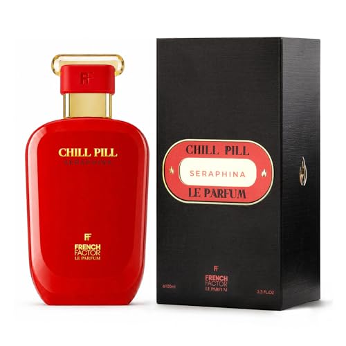 French Factor CHILL PILL SERAPHINA Eau de Parfum for Women, 100ml (3.3 Fl Oz) | Premium Long-Lasting Floral Fruity Perfume | Vibrant Blackcurrant, Grapefruit, Rose, Jasmine, Cedarwood & Amber