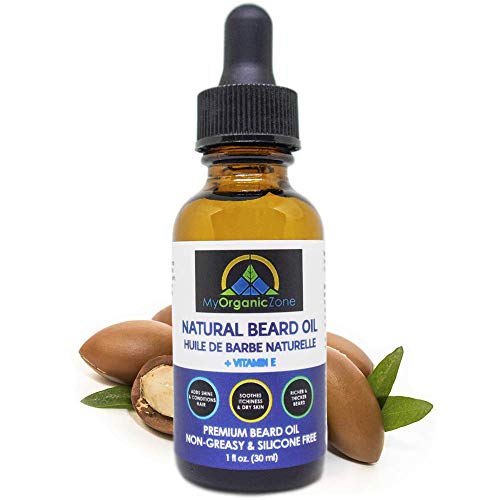 Natural Beard Oil for Beard and Mustache Growth & Grooming, Organic Conditioner & Softener for Itchy Red Areas & Overall Beard Care (1 fl.oz. 30ml)