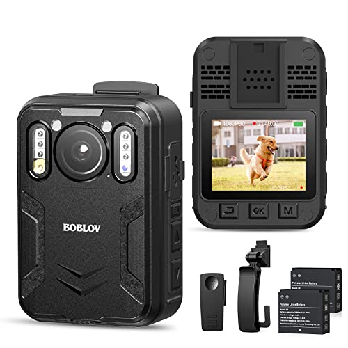 Boblov B4K2 128Gb 4K Body Worn Camera With Gps, Two 3000Mah Batteries For 14-16Hours Record, 4K Camcorders Video Camera With Charging Dock #TOP7