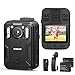 BOBLOV B4K2 128/256GB 4K Body Worn Camera with GPS, Two 3000mAh Batteries for 12hours Record Total, 4K Camcorders Video Camera with Charging Dock