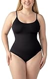 SHAPERMINT Scoop Neck Bodysuit for Women | Shapewear Body Suits for Women with Tummy Control | From Small to Plus Size Body Shaper, 2X-Large Black