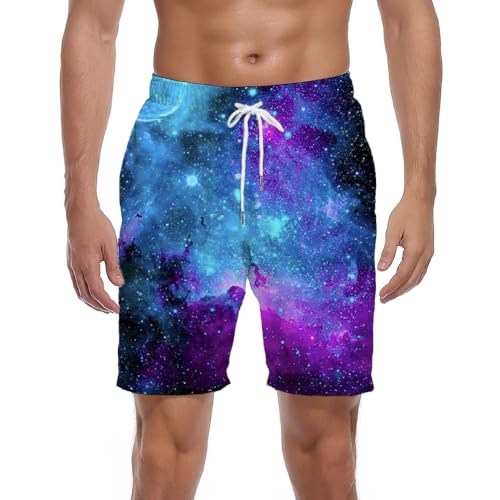 Men's Swim Trunks Quick Dry 3D Printed Beach Board Shorts with Pockets Cool Mesh Lining Bathing Suits4