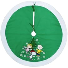 WondaPop Peanuts Gang 48" Christmas Tree Skirt, Holiday Home Decor and Indoor Tree Decoration