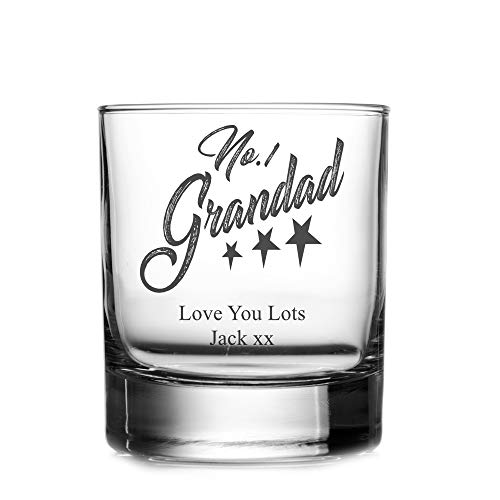 ukgiftstoreonline Personalised Number One Grandad Whisky Glass