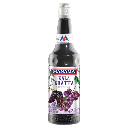 Image of Manama Kala Khatta Syrup | Mixer for Mocktails, Cocktails, Drinks, Juices, Beverages | Non Alcoholic Mix 750ML Bottle