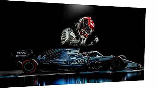 Toile F1 Formule 1 Lewis Hamilton tableau décoration murale moderne 40x30 cm