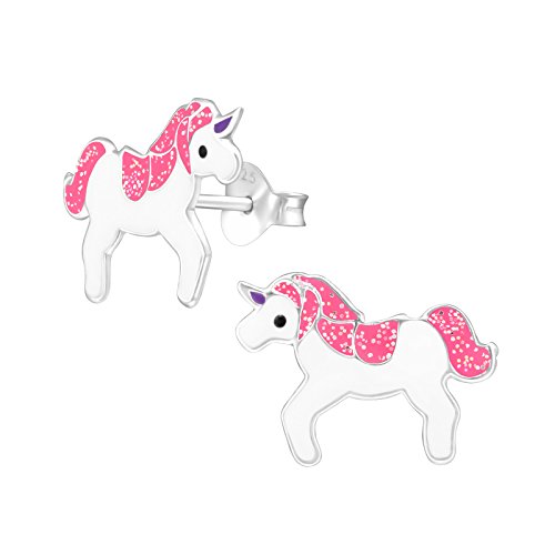 925 Sterling Silver Set Of 6 Pairs Assorted Small Unicorn Stud Earrings (Nickel Free) #TOP4
