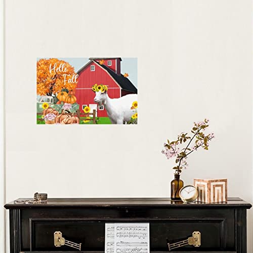 Hello Fall Mural Decals Quotes Harvest Truck Autumn Sheep Goats Wall Sticker Vinyl Mural Decals Quotes For Bedroom Party Home Wall Decor #TOP3