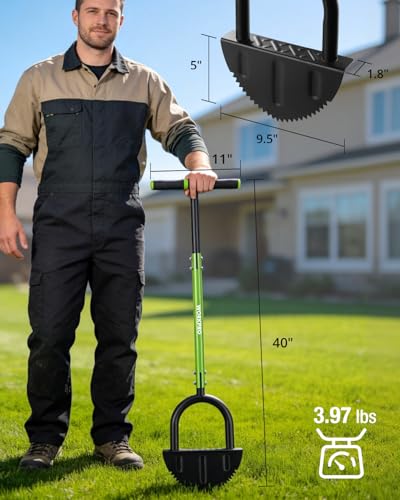 image for WORKPRO 40-Inch Edger Lawn Tool, Heavy Duty Lawn Edger, Half Moon Stee