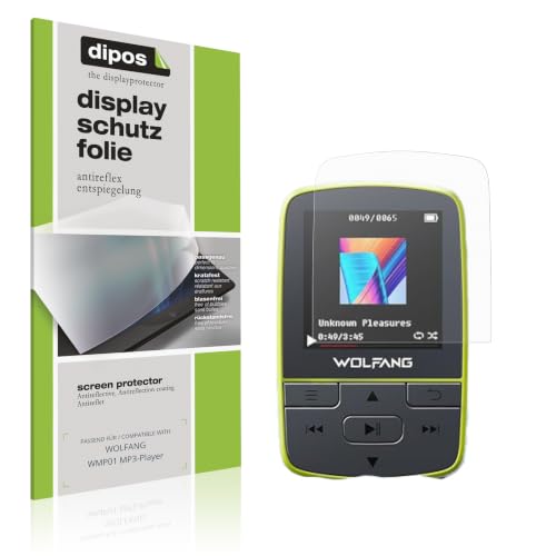 dipos I 4x Protection ecrán mat compatible avec WOLFANG WMP01 MP3-Player Films de protection d'écran