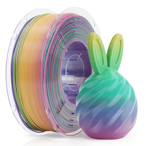 FilaBees TPU Filament 1.75mm Rainbow Candy,95A Soft 3D Printer Filament,High Hardness &...
