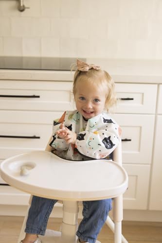 Image of Tiny Twinkle Long Sleeve Bib for Babies & Toddlers | Waterproof Smock Bib for Eating | Machine Washable & Mess-Proof Feeding Essentials | Newborn Shower Gift (Pumpkins, 6-24M)