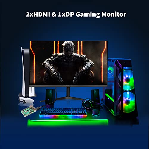 Fyhxele Gaming Monitor, Computer Monitor 24 Inch 165Hz, Support 144Hz 1Ms Ips 1920X1080P, 2Xhdmi 1Xdp, Built-In Speakers, Adaptive Sync, Vesa 75Mmx75Mm, Black #TOP2