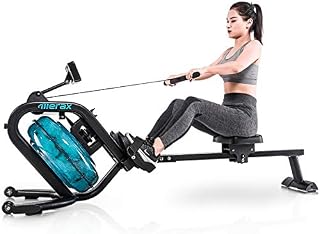 Merax Water Rowing Machine – Fitness Indoor Water Rower with LCD Monitor Home