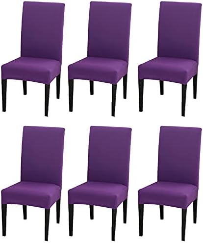 Chickwin Dining Chair Cover Set of 4, Stretch Dining Chair Slipcover Modern High Back Chair Cover, Elastic Washable Dining Chair Seat Protector for Kitchen Dining room (Yellow)