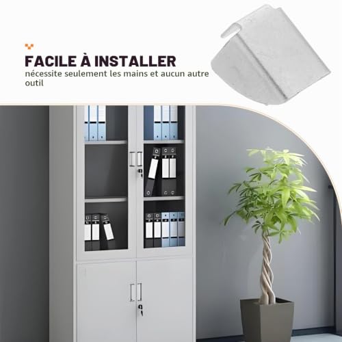 Holibanna 10 Pièces Clip D'Étagère en Métal Support D'Étagère pour Armoire De Bureau Et Classeurs Installation sans Outil pour Rangement Maison Bureau Et Magasin – vue 8