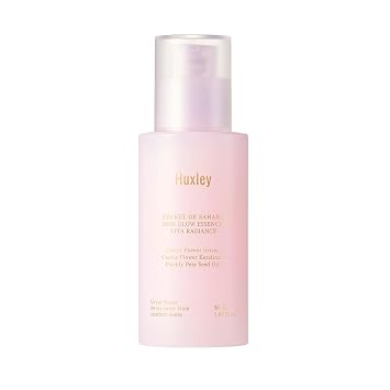 Huxley Secret of Sahara Skin Glow Essence Vita Radiance, 3% Niacinamide Face Serum, Korean Skincare Essence for Dewy Glow, Glass Skin Finish | 50ml / 1.69 fl. oz.