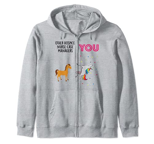 Hospice Nurse Case Manager Funny Unicorn Sudadera con Capucha