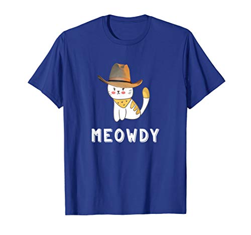 Vintage Meowdy Funny Texas Cowboy Retro Cat Lover Gift T-Shirt